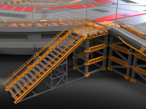 Sci-fi landing platform 4 Modelo 3D