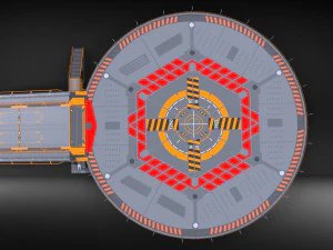 Sci-fi landing platform 4 3D Model