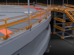 Sci-fi landing platform 4 3D Model