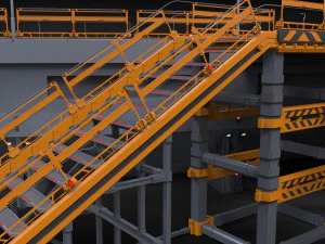 Sci-fi landing platform 4 3D Model