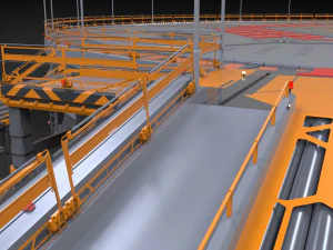 Sci-fi landing platform 4 3D Model