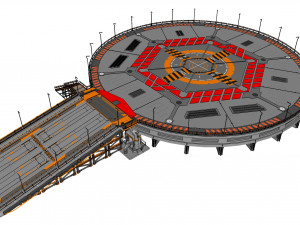 Sci-fi landing platform 4 Modelo 3D