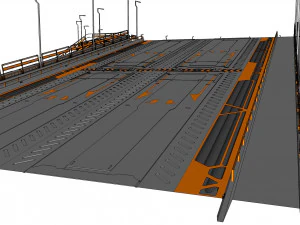 Sci-fi landing platform 4 3D Model