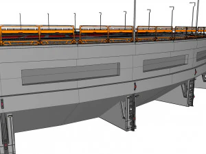Sci-fi landing platform 4 3D Model