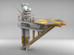 Sci fi landing platform 2 3D मॉडल