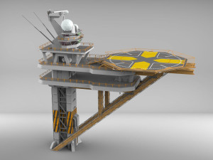 Sci fi landing platform 2 3D मॉडल