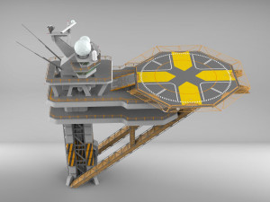 Sci fi landing platform 2 3D मॉडल