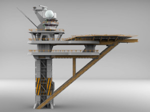 Sci fi landing platform 2 3D मॉडल