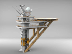 Sci fi landing platform 2 3D Model