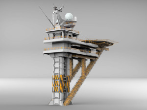 Sci fi landing platform 2 3D मॉडल