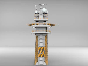 Sci fi landing platform 2 3D Model