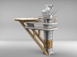 Sci fi landing platform 2 3D Model