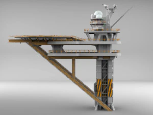 Sci fi landing platform 2 3D Model