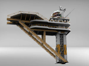 Sci fi landing platform 2 3D Model