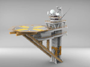 Sci fi landing platform 2 3D Model