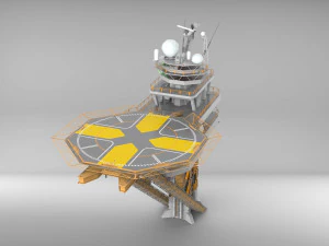 Sci fi landing platform 2 3D Model