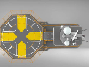 Sci fi landing platform 2 3D Model