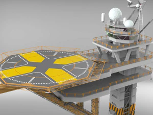 Sci fi landing platform 2 3D Model