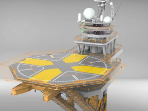 Sci fi landing platform 2 3D Model