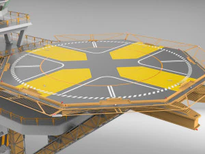 Sci fi landing platform 2 3D Model