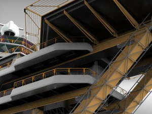 Sci fi landing platform 2 3D Model