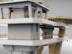 Sci fi landing platform 2 3D मॉडल