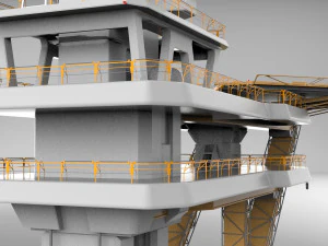 Sci fi landing platform 2 3D Model