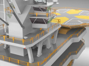 Sci fi landing platform 2 3D Model