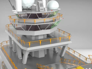 Sci fi landing platform 2 3D Model