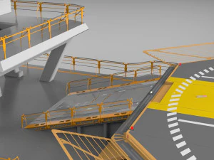 Sci fi landing platform 2 3D Model