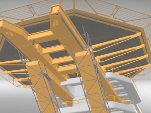 Sci fi landing platform 2 3D Model