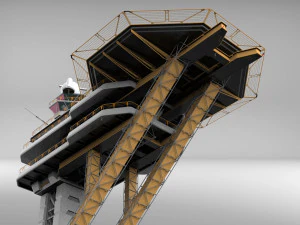 Sci fi landing platform 2 3D Model