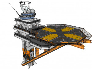 Sci fi landing platform 2 3D मॉडल