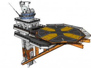 Sci fi landing platform 2 3D Model