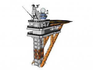 Sci fi landing platform 2 3D Model