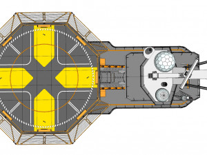 Sci fi landing platform 2 3D मॉडल