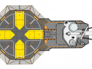 Sci fi landing platform 2 3D Model