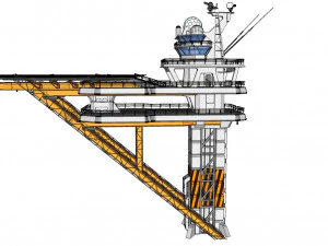 Sci fi landing platform 2 3D Model