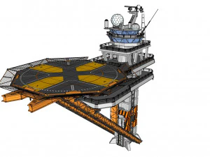 Sci fi landing platform 2 3D Model