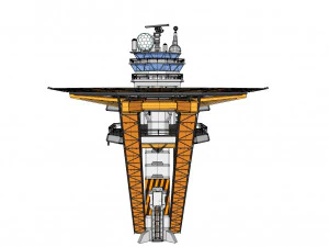 Sci fi landing platform 2 3D Model