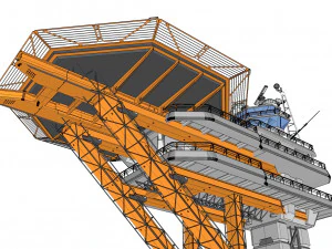 Sci fi landing platform 2 3D Model