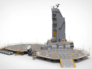 Sci-fi helipad 3D Model