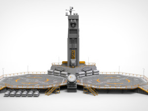 Sci-fi helipad 3D मॉडल