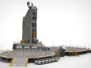 Sci-fi helipad 3D मॉडल