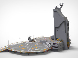 Sci-fi helipad 3D मॉडल