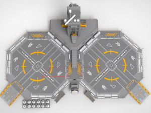 Sci-fi helipad 3D मॉडल
