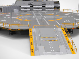 Sci-fi helipad 3D मॉडल