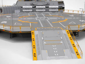 Sci-fi helipad 3D Model