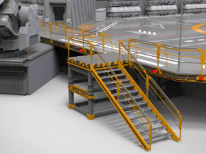 Sci-fi helipad 3D Model