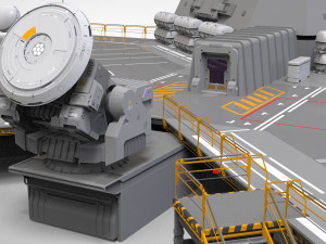 Sci-fi helipad 3D मॉडल